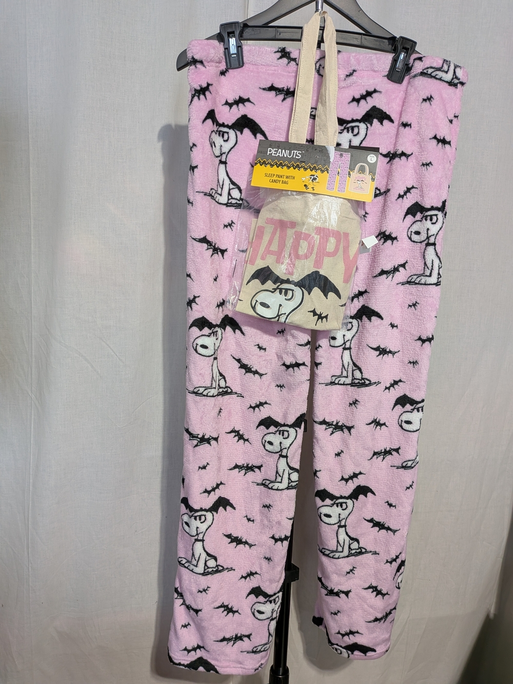 Peanuts Women's Pink Snoopy Fleece Pajama Pants with Carry Bag